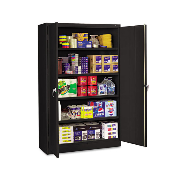 Assembled Jumbo Steel Storage Cabinet, 48w x 18d x 78h, Black [SKU: TNNJ1878SUBK]