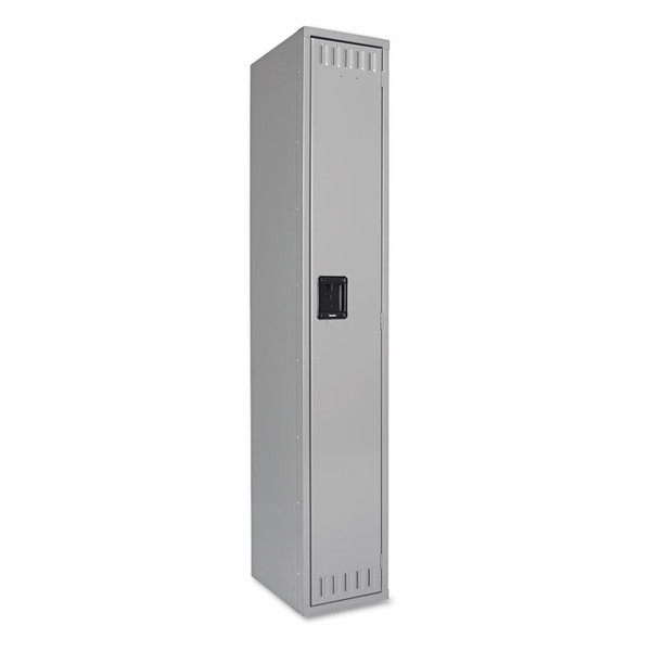 Single-Tier Locker, One Locker with Hat Shelf and Coat Rod, 12w x 18d x 72h, Medium Gray [SKU: TNNSTS121872AMG]