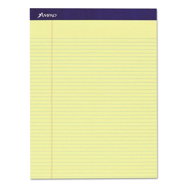 Legal Ruled Pads, Narrow Rule, 50 Canary-Yellow 8.5 x 11.75 Sheets, 4/Pack [SKU: TOP20215]