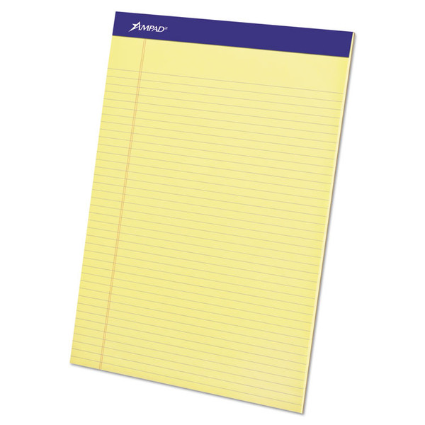 Perforated Writing Pads, Narrow Rule, 50 Canary-Yellow 8.5 x 11.75 Sheets, Dozen [SKU: TOP20222]