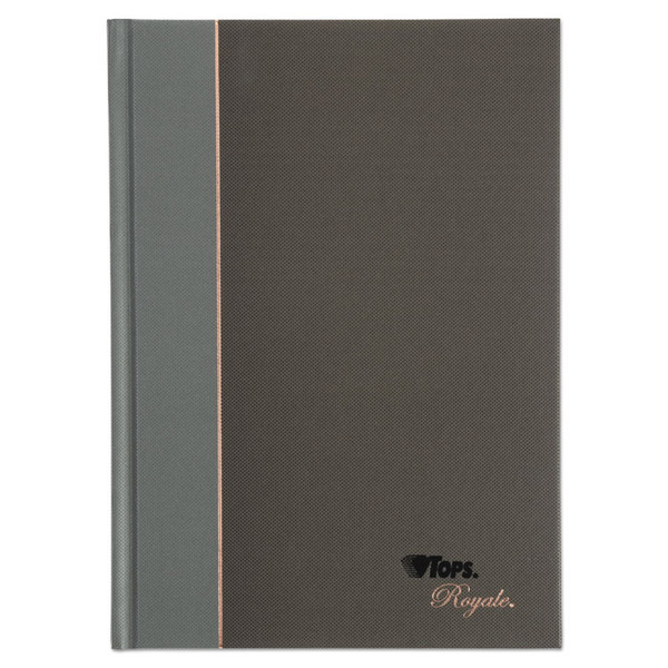 Royale Casebound Business Notebooks, 1 Subject, Medium/College Rule, Black/Gray Cover, 8.25 x 5.88, 96 Sheets [SKU: TOP25230]