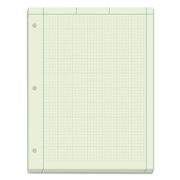 Engineering Computation Pads, Cross-Section Quadrille Rule (5 sq/in, 1 sq/in), Green Cover, 200 Green-Tint 8.5 x 11 Sheets [SKU: TOP35502]