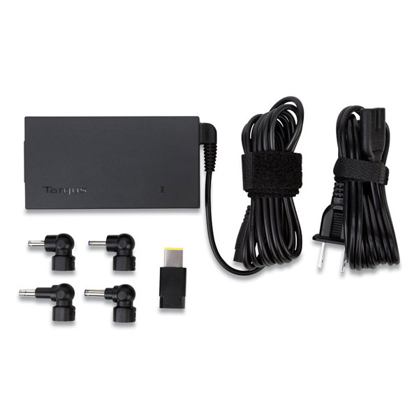 Ultra-Slim Laptop Charger for Various Devices, 65W, Black [SKU: TRGAPA92US]