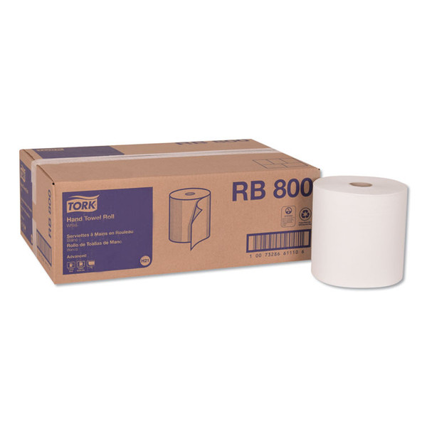 Advanced Hardwound Roll Towel, 1-Ply, 7.88" x 800 ft, White, 6 Rolls/Carton [SKU: TRKRB800]