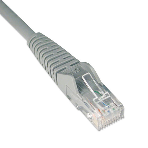 CAT6 Gigabit Snagless Molded Patch Cable, 1 ft, Gray [SKU: TRPN201001GY]
