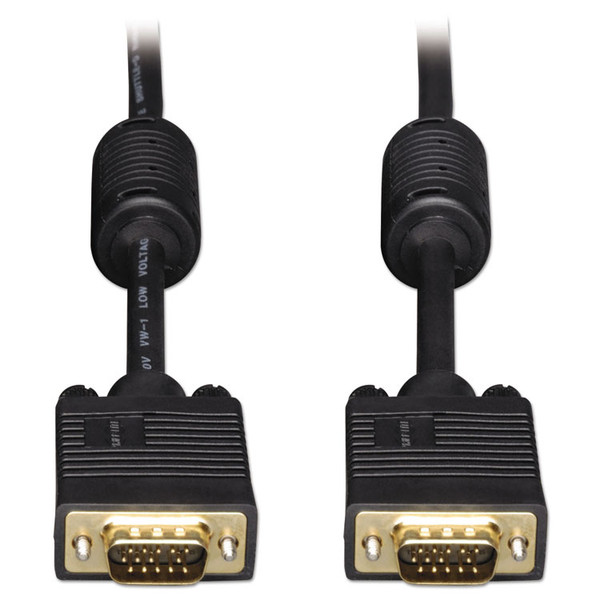 VGA Coaxial High-Resolution Monitor Cable with RGB Coaxial, 50 ft, Black [SKU: TRPP502050]