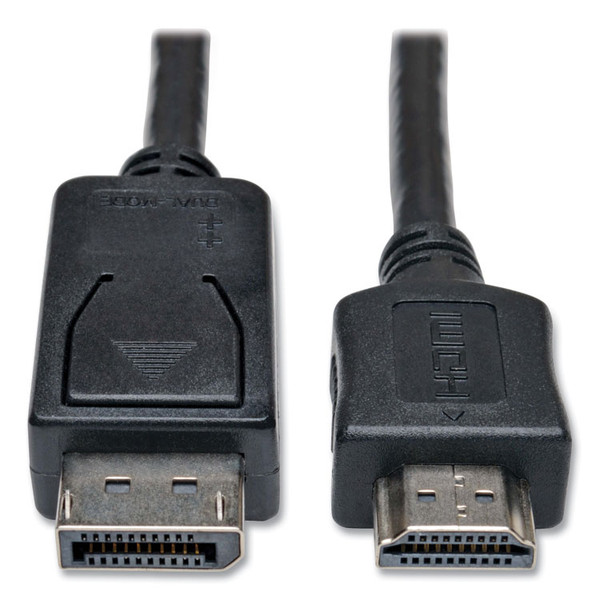 DisplayPort to HDMI Adapter Cable, 3 ft, Black [SKU: TRPP582003]