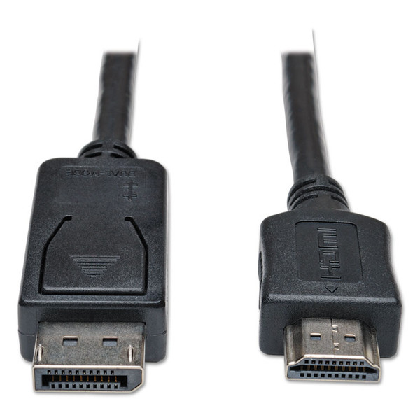DisplayPort to HDMI Cable Adapter (M/M), 6 ft, Black [SKU: TRPP582006]