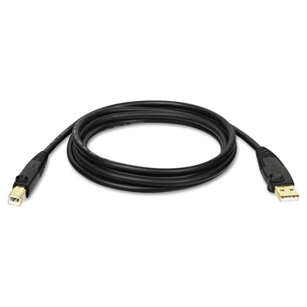 USB 2.0 A/B Cable (M/M), 15 ft, Black [SKU: TRPU022015]