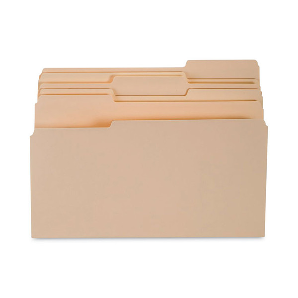 30% Recycled Top Tab File Folders, 1/3-Cut Tabs: Assorted, Legal Size, Manila, 24/Pack [SKU: TUD235408]