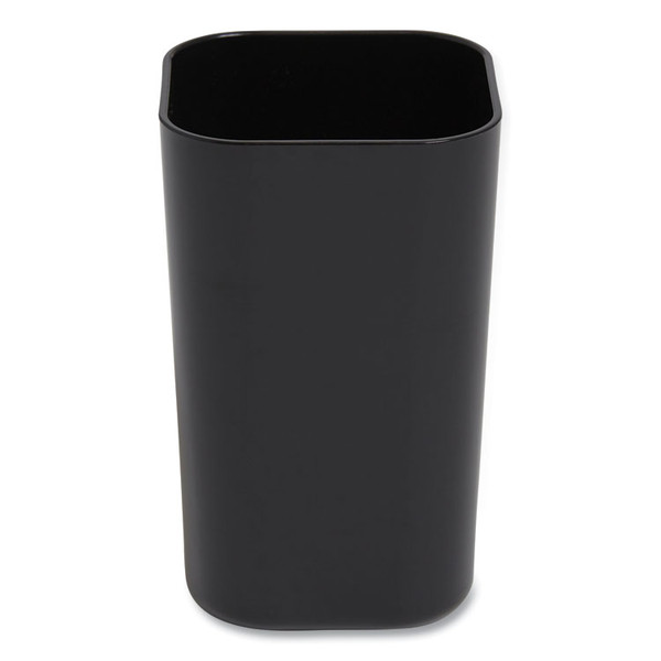Plastic Pencil Cup, 2.61 x 2.61 x 4.3, Black [SKU: TUD24380807]