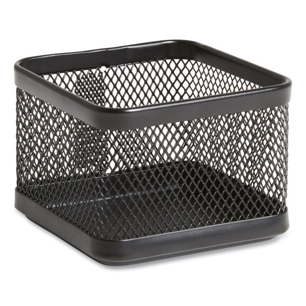 Small Stackable Wire Mesh Accessory Holder, 3.46 x 3.46 x 2.75, Black [SKU: TUD24402446]