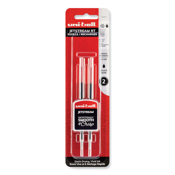 Refill for JetStream RT Pens, Bold Conical Tip, Black Ink, 2/Pack [SKU: UBC35972]