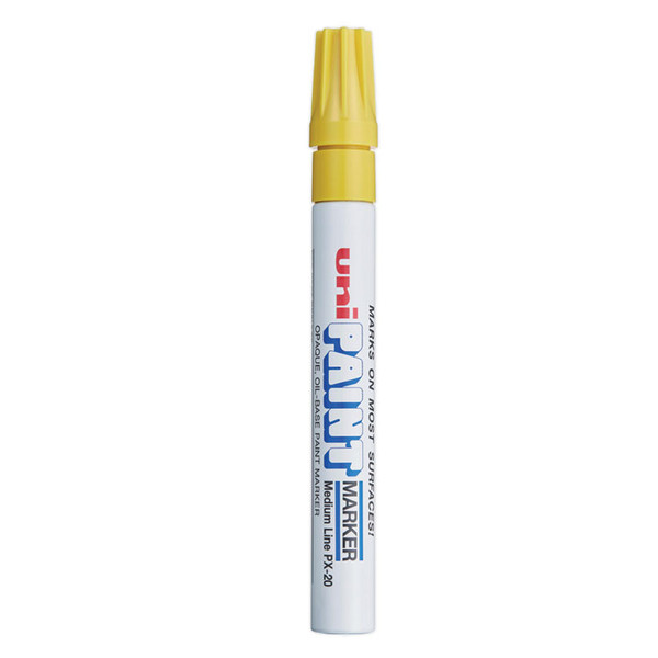 Permanent Marker, Medium Bullet Tip, Yellow [SKU: UBC63605]