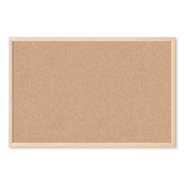 Cork Bulletin Board, 35 x 23, Natural Surface, Birch Frame [SKU: UBR266U0001]