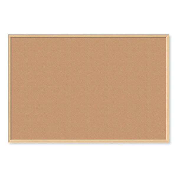 Cork Bulletin Board, 70 x 47, Natural Surface, Birch Frame [SKU: UBR2872U0001]