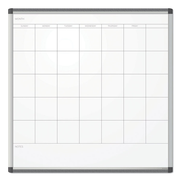 PINIT Magnetic Dry Erase Undated One Month Calendar, 36 x 36, White [SKU: UBR2902U0001]