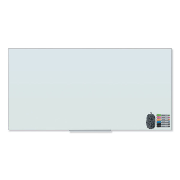 Floating Glass Dry Erase Board, 72 x 36, White [SKU: UBR3978U0001]