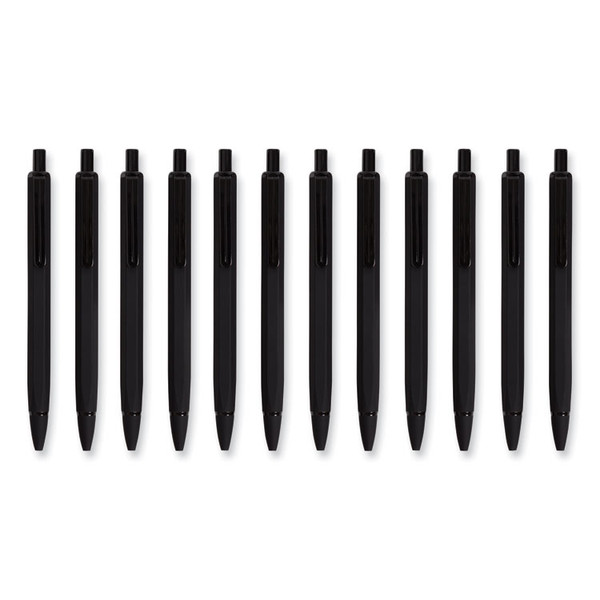 Cambria Soft Touch Mechanical Pencil, 0.7 mm, HB (#2), Black Lead, Black Barrel, 12/Pack [SKU: UBR5008U0124]