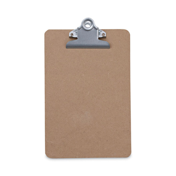 Hardboard Clipboard, 0.75" Clip Capacity, Holds 5 x 8 Sheets, Brown, 3/Pack [SKU: UNV05610VP]