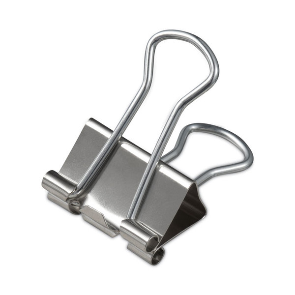 Binder Clips with Storage Tub, Small, Silver, 40/Pack [SKU: UNV11240]