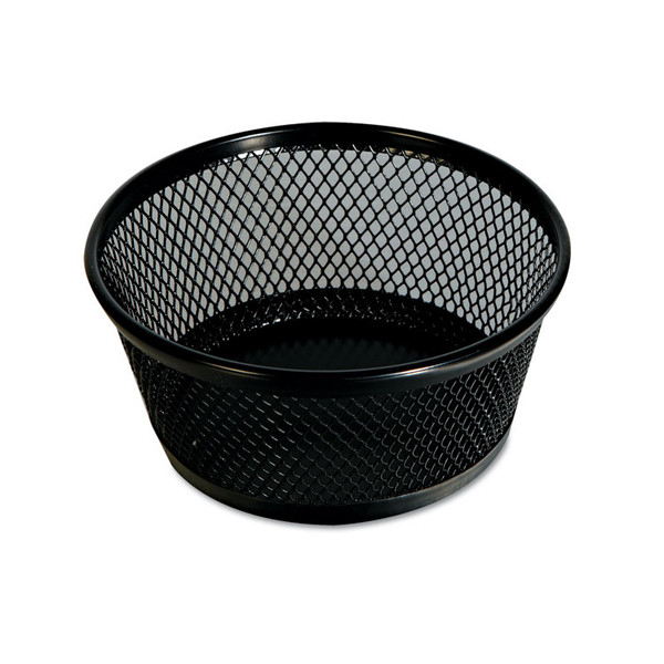 Jumbo Mesh Storage Dish, 4.38" Diameter x 2"h, Black [SKU: UNV20014]