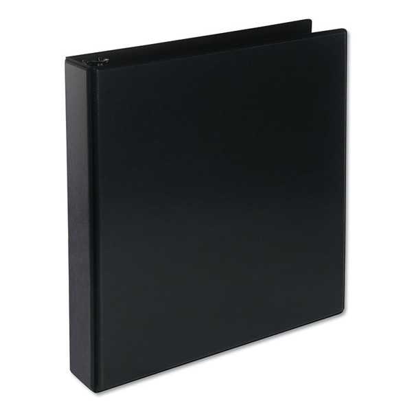 Deluxe Round Ring View Binder, 3 Rings, 1.5" Capacity, 11 x 8.5, Black [SKU: UNV20721]