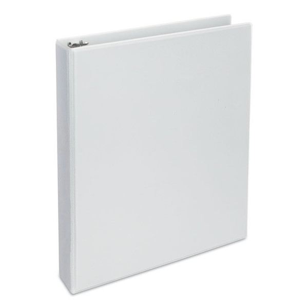 Deluxe Round Ring View Binder, 3 Rings, 1.5" Capacity, 11 x 8.5, White [SKU: UNV20722]