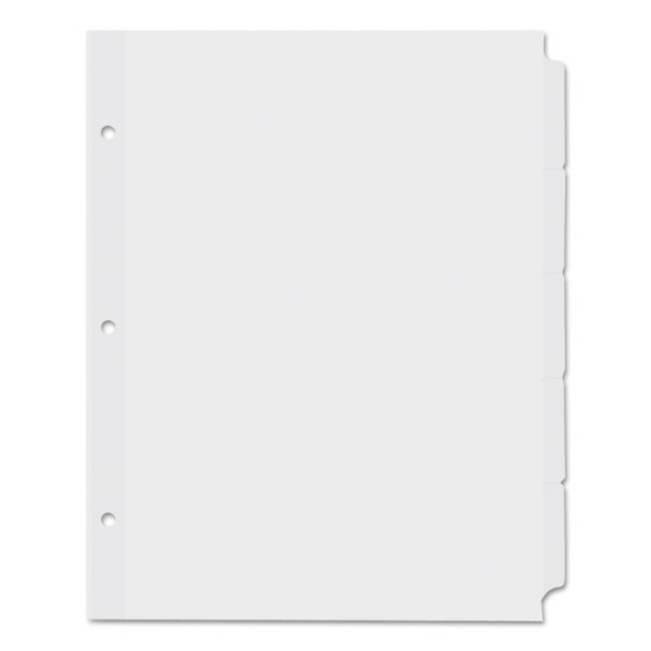 Self-Tab Index Dividers, 5-Tab, 11 x 8.5, White, 36 Sets [SKU: UNV20835]