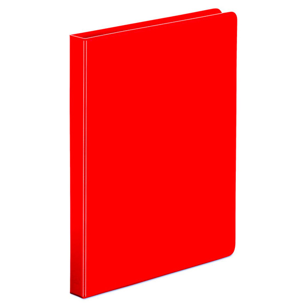 Economy Non-View Round Ring Binder, 3 Rings, 0.5" Capacity, 11 x 8.5, Red [SKU: UNV30403]