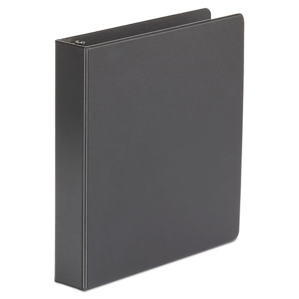 Economy Non-View Round Ring Binder, 3 Rings, 1.5" Capacity, 11 x 8.5, Black [SKU: UNV33401]