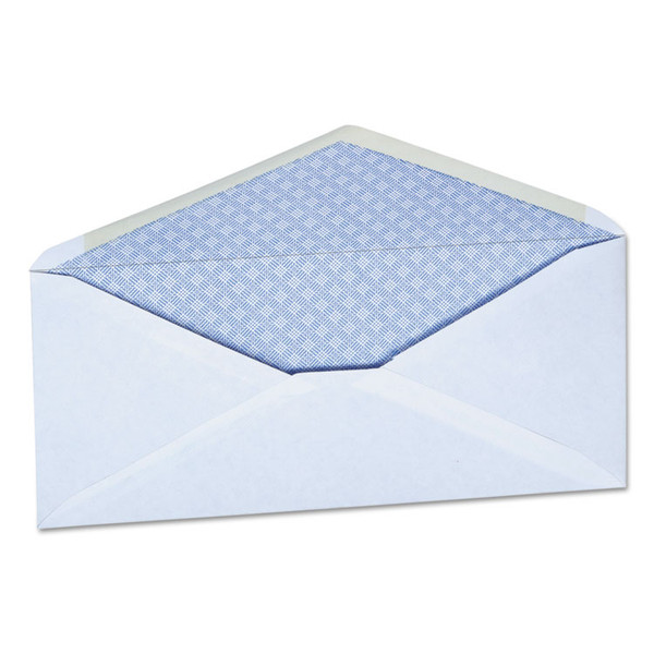 Open-Side Security Tint Business Envelope, #10, Monarch Flap, Gummed Closure, 4.13 x 9.5, White, 500/Box [SKU: UNV35202]