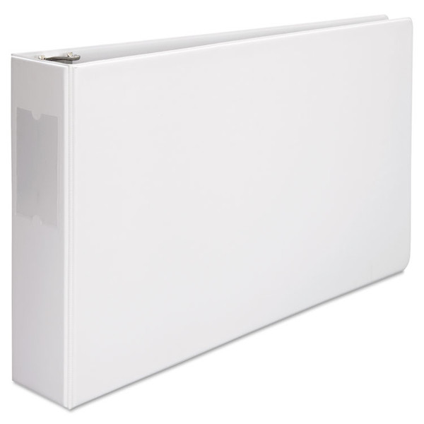 Ledger-Size Round Ring Binder with Label Holder, 3 Rings, 3" Capacity, 11 x 17, White [SKU: UNV35424]