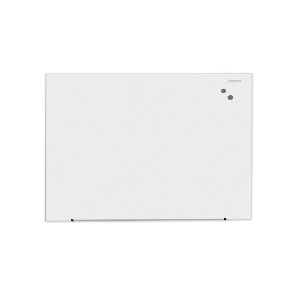 Frameless Magnetic Glass Marker Board, 48" x 36", White [SKU: UNV43203]