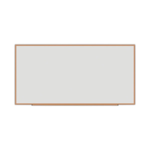 Dry-Erase Board, Melamine, 96 x 48, White, Oak-Finished Frame [SKU: UNV43620]