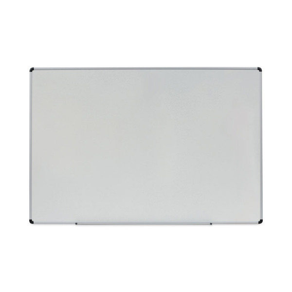 Dry Erase Board, Melamine, 72 x 48, White, Black/Gray Aluminum/Plastic Frame [SKU: UNV43725]