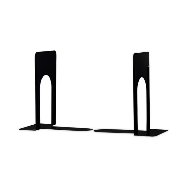 Economy Bookends, Nonskid, 5.88 x 8.25 x 9, Heavy Gauge Steel, Black, 1 Pair [SKU: UNV54095]
