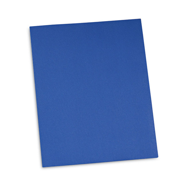 Two-Pocket Portfolio, Embossed Leather Grain Paper, 11 x 8.5, Light Blue, 25/Box [SKU: UNV56601]