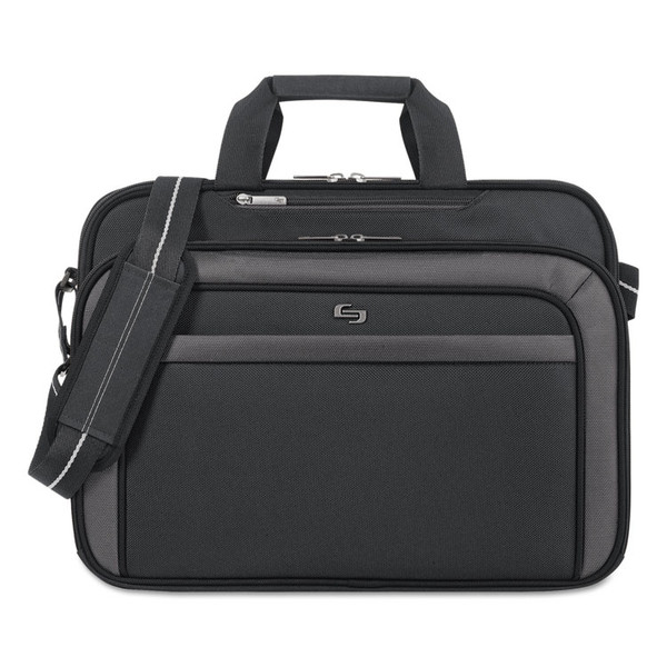 Pro CheckFast Briefcase, Fits Devices Up to 17.3", Polyester, 17 x 5.5 x 13.75, Black [SKU: USLCLA3144]
