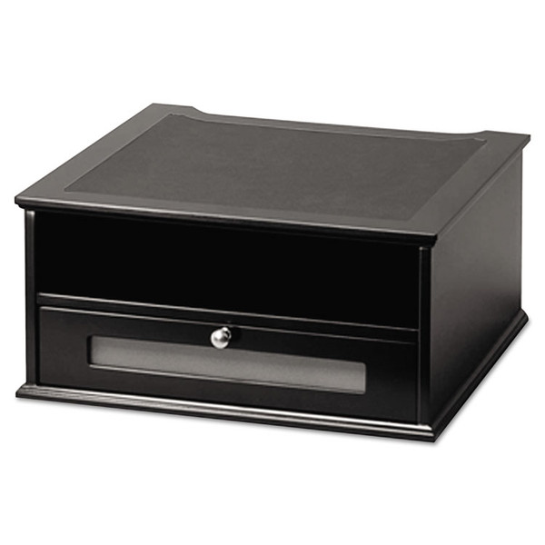 Midnight Black Collection Monitor Riser, 13" x 13" x 6.5", Black, Supports 50 lbs [SKU: VCT11755]