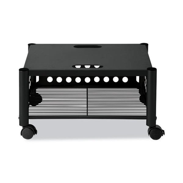 Underdesk Machine Stand, Metal, 2 Shelves, 90 lb Capacity, 21.5" x 17.88" x 11.5", Black [SKU: VRTVF52009]