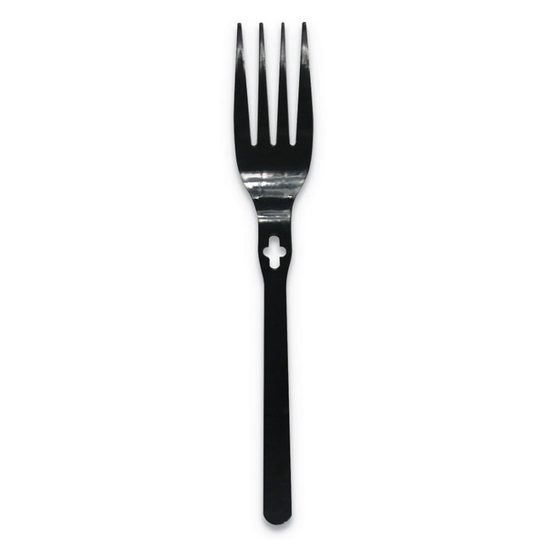 Fork WeGo Polystyrene, Fork, Black, 1000/Carton [SKU: WEG54101101]