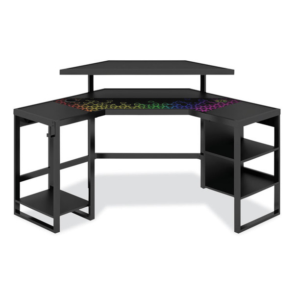 LevelUp Gear LEET Corner Gaming Desk, 53.25" x 51.75" x 36.75", Onyx [SKU: WHLLTCGD]