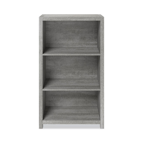 Fallbrook Bookcase, Three-Shelf, 28w x 14d x 48.25h, Smoked Ash/Rustic Warm Gray [SKU: WHLSPUSFBBKGM]