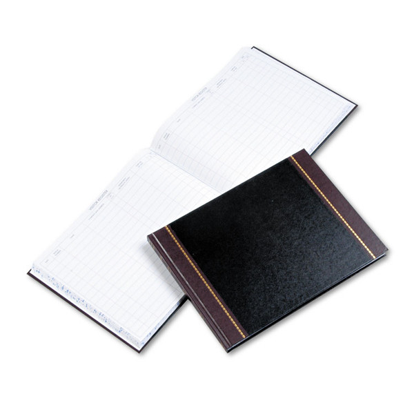 Detailed Visitor Register Book, 8 Column Format, Black Cover, 12.25 x 9.5 Sheets, 208 Sheets/Book [SKU: WLJS491]