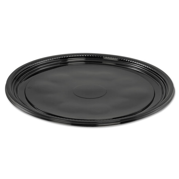 Caterline Casuals Thermoformed Platters, 12" Diameter, Black. Plastic, 25/Carton [SKU: WNAA512PBL]