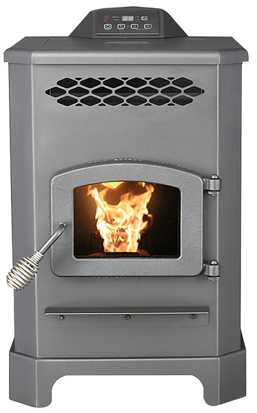 US STOVE 5501S King Mini Pellet Stove, 19 in W, 23-3/4 in D, 30-1/4 in H, 2200 sq-ft Heating, Steel, Black [SKU: ORG7407026]