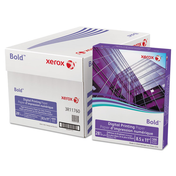 Bold Digital Printing Paper, 100 Bright, 28 lb Bond Weight, 8.5 x 11, White, 500/Ream [SKU: XER3R11760]