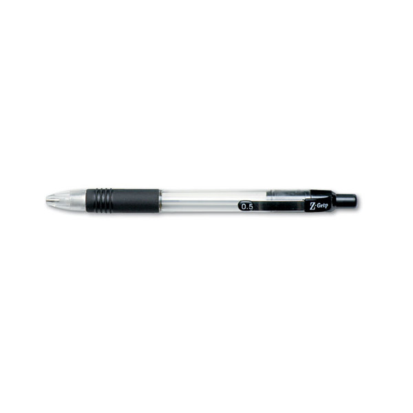 Z-Grip Mechanical Pencil, 0.5 mm, HB (#2.5), Black Lead, Clear/Black Grip Barrel, Dozen [SKU: ZEB52310]