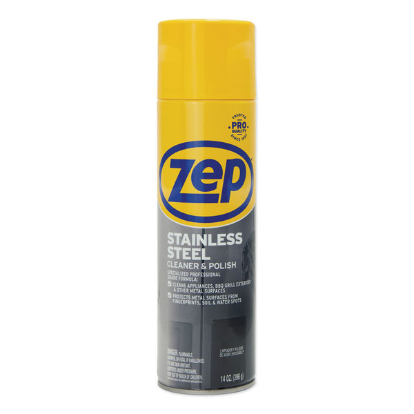 Stainless Steel Polish, 14 oz Aerosol Spray, 12/Carton [SKU: ZPEZUSSTL14CT]